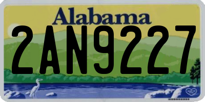 AL license plate 2AN9227