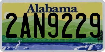 AL license plate 2AN9229