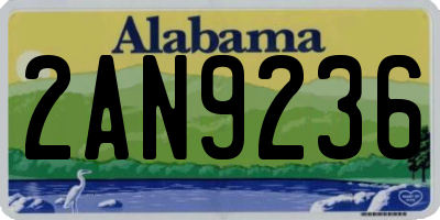 AL license plate 2AN9236