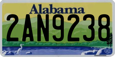 AL license plate 2AN9238