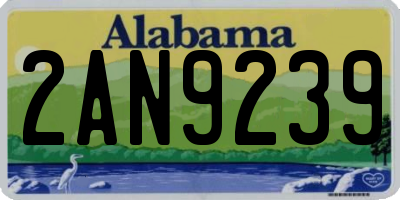 AL license plate 2AN9239