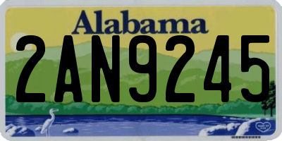 AL license plate 2AN9245