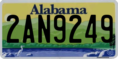 AL license plate 2AN9249