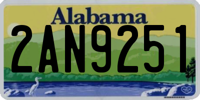 AL license plate 2AN9251