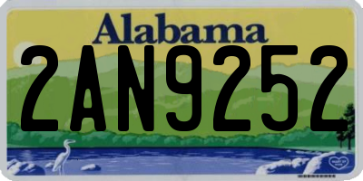 AL license plate 2AN9252