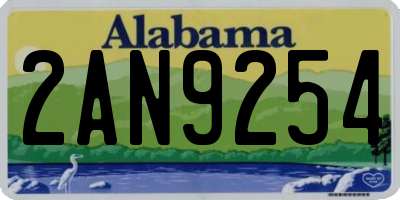 AL license plate 2AN9254
