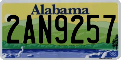 AL license plate 2AN9257
