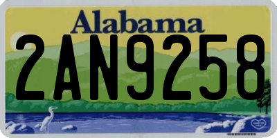 AL license plate 2AN9258