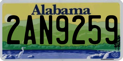 AL license plate 2AN9259