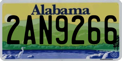 AL license plate 2AN9266