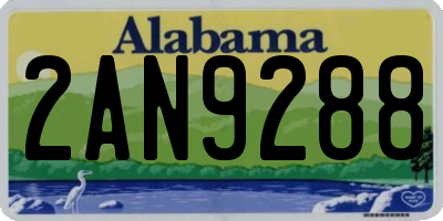 AL license plate 2AN9288