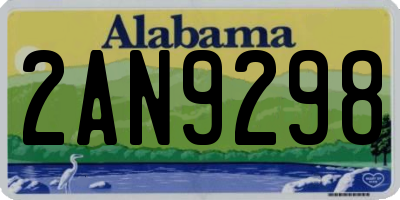 AL license plate 2AN9298