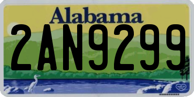 AL license plate 2AN9299