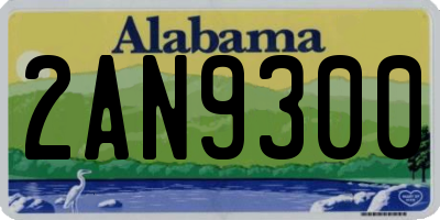 AL license plate 2AN9300