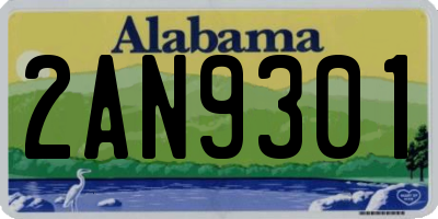 AL license plate 2AN9301