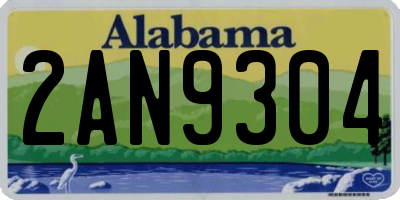 AL license plate 2AN9304