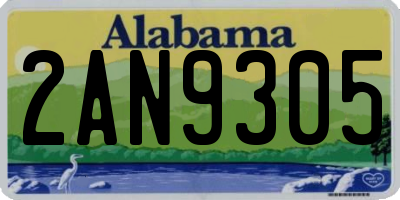 AL license plate 2AN9305