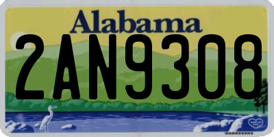 AL license plate 2AN9308