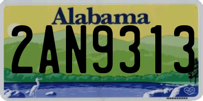 AL license plate 2AN9313