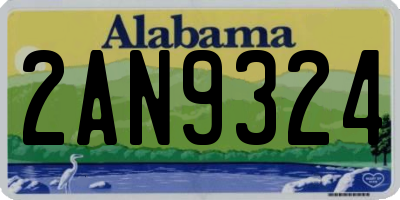 AL license plate 2AN9324