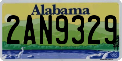 AL license plate 2AN9329