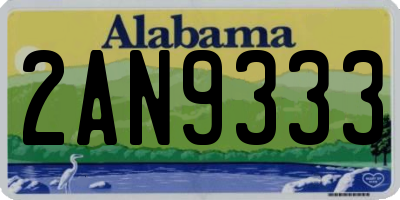 AL license plate 2AN9333