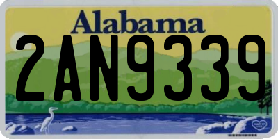 AL license plate 2AN9339