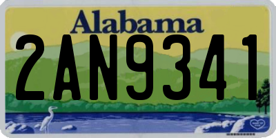 AL license plate 2AN9341