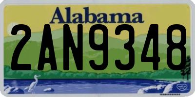 AL license plate 2AN9348