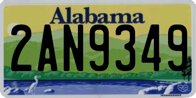 AL license plate 2AN9349