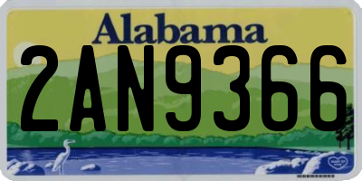 AL license plate 2AN9366