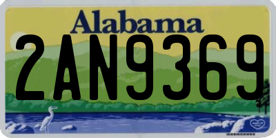 AL license plate 2AN9369