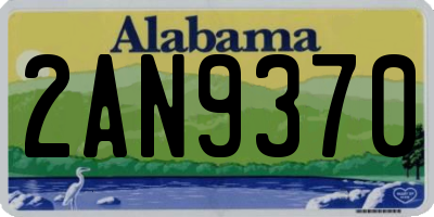 AL license plate 2AN9370