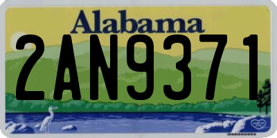 AL license plate 2AN9371