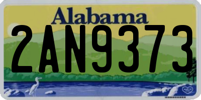 AL license plate 2AN9373