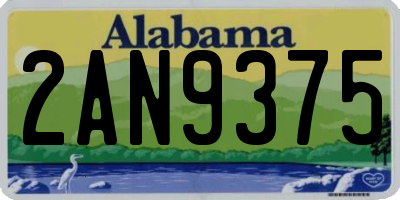 AL license plate 2AN9375