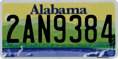 AL license plate 2AN9384