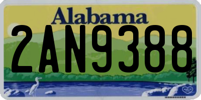 AL license plate 2AN9388