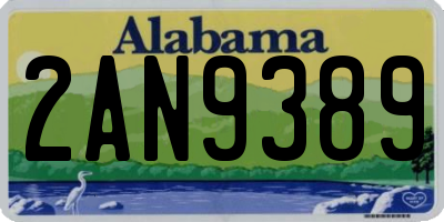 AL license plate 2AN9389