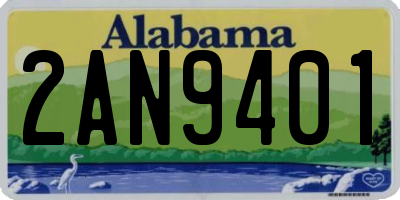 AL license plate 2AN9401