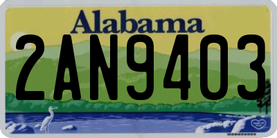 AL license plate 2AN9403