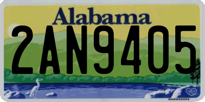 AL license plate 2AN9405