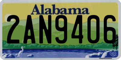 AL license plate 2AN9406