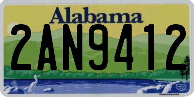 AL license plate 2AN9412