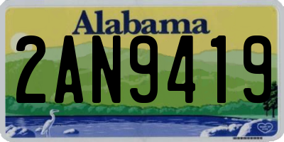 AL license plate 2AN9419