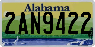 AL license plate 2AN9422