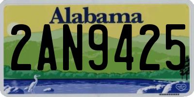 AL license plate 2AN9425