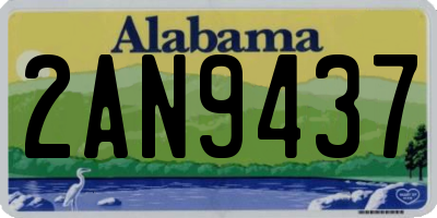 AL license plate 2AN9437