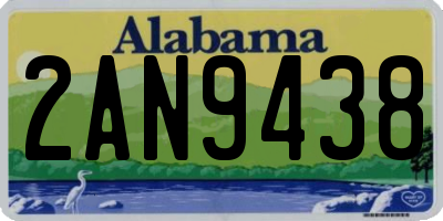AL license plate 2AN9438