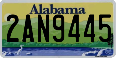 AL license plate 2AN9445